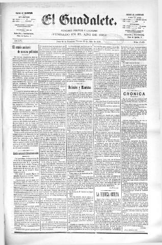 'El Guadalete : periódico literario y de interés general' - Año LVI Número 17487 (29/07/1910)