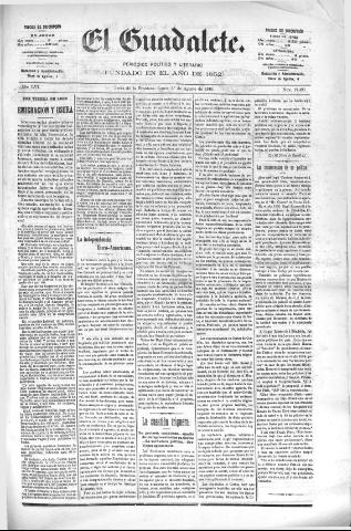 'El Guadalete : periódico literario y de interés general' - Año LVI Número 17490 (01/08/1910)