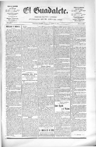 'El Guadalete : periódico literario y de interés general' - Año LVI Número 17493 (04/08/1910)