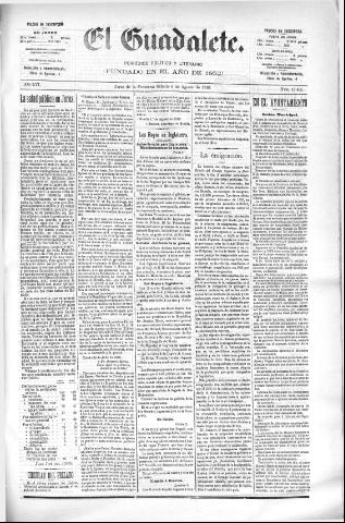 'El Guadalete : periódico literario y de interés general' - Año LVI Número 17495 (06/08/1910)