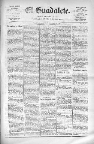 'El Guadalete : periódico literario y de interés general' - Año LVI Número 17502 (13/08/1910)