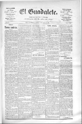 'El Guadalete : periódico literario y de interés general' - Año LVI Número 17503 (14/08/1910)