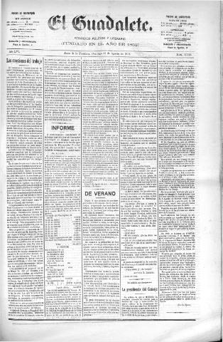 'El Guadalete : periódico literario y de interés general' - Año LVI Número 17510 (21/08/1910)