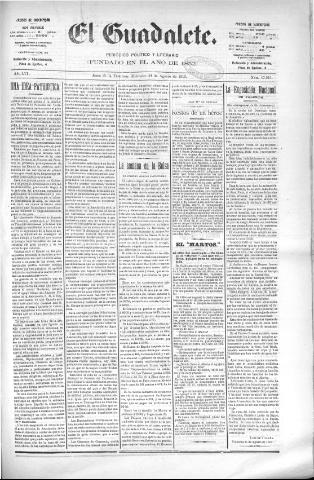 'El Guadalete : periódico literario y de interés general' - Año LVI Número 17513 (24/08/1910)