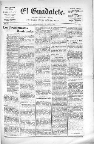 'El Guadalete : periódico literario y de interés general' - Año LVI Número 17516 (27/08/1910)