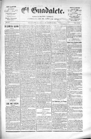 'El Guadalete : periódico literario y de interés general' - Año LVI Número 17521 (01/09/1910)
