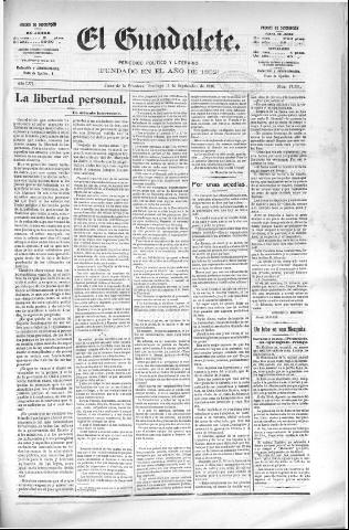 'El Guadalete : periódico literario y de interés general' - Año LVI Número 17531 (11/09/1910)