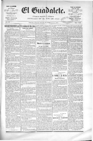 'El Guadalete : periódico literario y de interés general' - Año LVI Número 17534 (14/09/1910)