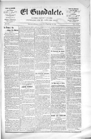 'El Guadalete : periódico literario y de interés general' - Año LVI Número 17535 (15/09/1910)