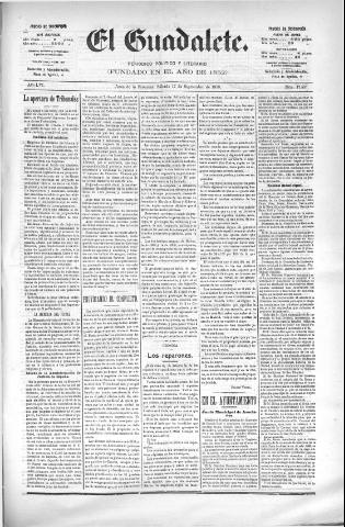 'El Guadalete : periódico literario y de interés general' - Año LVI Número 17537 (17/09/1910)