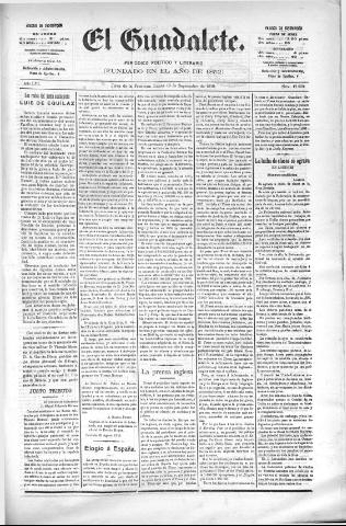 'El Guadalete : periódico literario y de interés general' - Año LVI Número 17539 (19/09/1910)