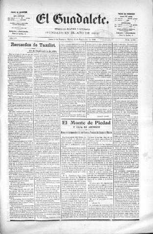 'El Guadalete : periódico literario y de interés general' - Año LVI Número 17540 (20/09/1910)