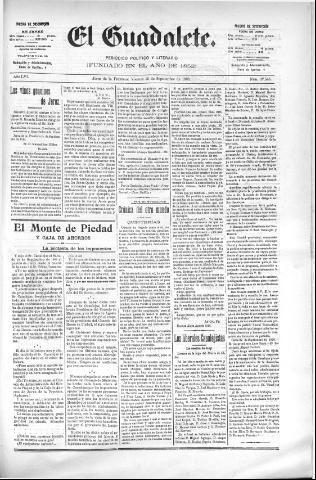 'El Guadalete : periódico literario y de interés general' - Año LVI Número 17543 (23/09/1910)