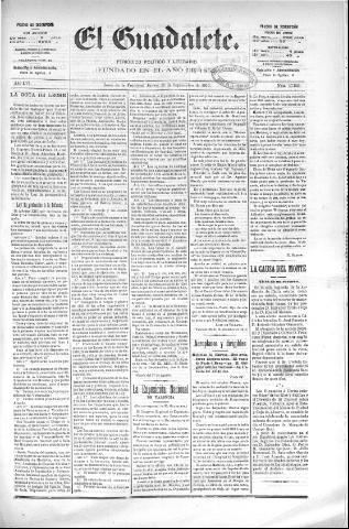 'El Guadalete : periódico literario y de interés general' - Año LVI Número 17549 (29/09/1910)