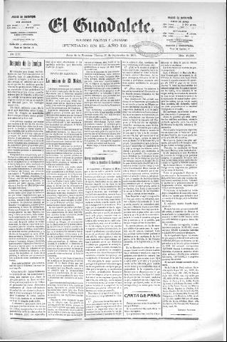 'El Guadalete : periódico literario y de interés general' - Año LVI Número 17550 (30/09/1910)