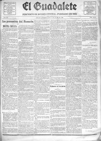'El Guadalete : periódico literario y de interés general' - Año LVI Número 17560 (10/10/1910)