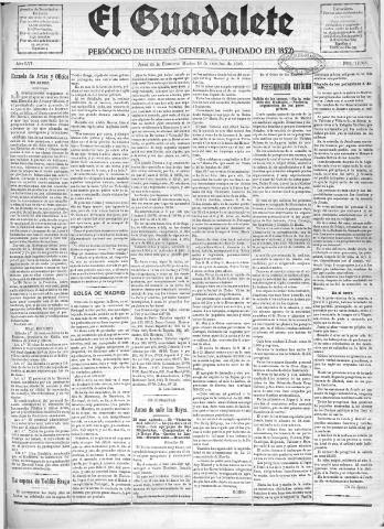 'El Guadalete : periódico literario y de interés general' - Año LVI Número 17568 (18/10/1910)