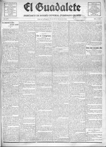'El Guadalete : periódico literario y de interés general' - Año LVI Número 17570 (20/10/1910)