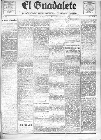 'El Guadalete : periódico literario y de interés general' - Año LVI Número 17574 (24/10/1910)