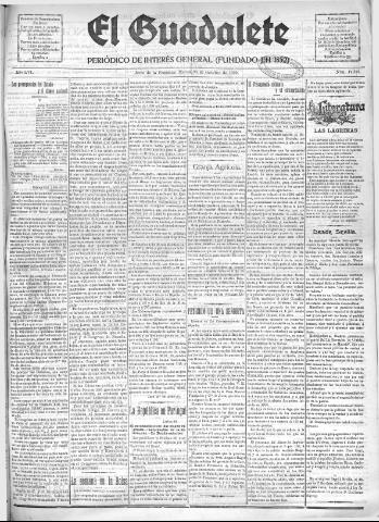 'El Guadalete : periódico literario y de interés general' - Año LVI Número 17575 (25/10/1910)