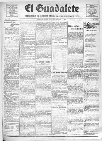 'El Guadalete : periódico literario y de interés general' - Año LVI Número 17584 (03/11/1910)