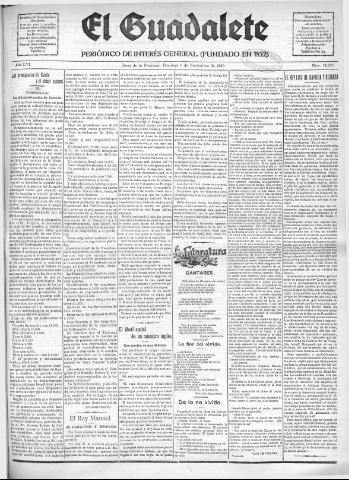 'El Guadalete : periódico literario y de interés general' - Año LVI Número 17587 (06/11/1910)
