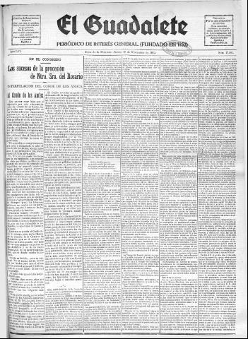 'El Guadalete : periódico literario y de interés general' - Año LVI Número 17591 (10/11/1910)