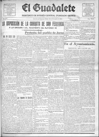 'El Guadalete : periódico literario y de interés general' - Año LVI Número 17593 (12/11/1910)