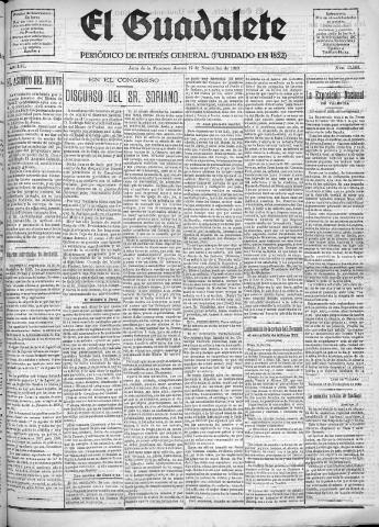 'El Guadalete : periódico literario y de interés general' - Año LVI Número 17598 (17/11/1910)