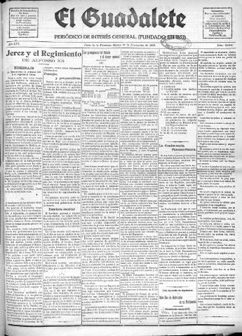 'El Guadalete : periódico literario y de interés general' - Año LVI Número 17603 (22/11/1910)