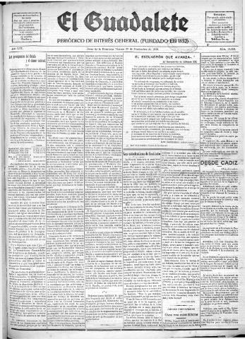 'El Guadalete : periódico literario y de interés general' - Año LVI Número 17606 (25/11/1910)