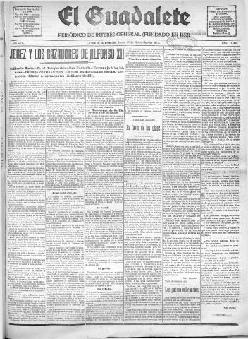 'El Guadalete : periódico literario y de interés general' - Año LVI Número 17609 (28/11/1910)