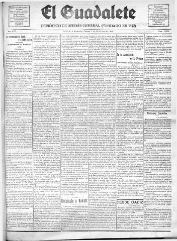 'El Guadalete : periódico literario y de interés general' - Año LVI Número 17613 (02/12/1910)