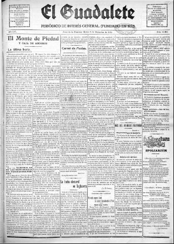 'El Guadalete : periódico literario y de interés general' - Año LVI Número 17617 (06/12/1910)