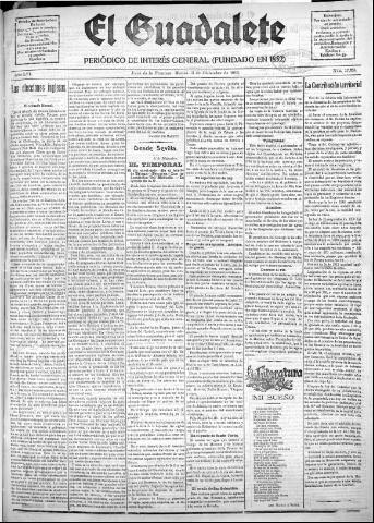 'El Guadalete : periódico literario y de interés general' - Año LVI Número 17624 (13/12/1910)