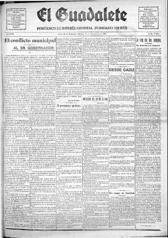 'El Guadalete : periódico literario y de interés general' - Año LVI Número 17628 (17/12/1910)