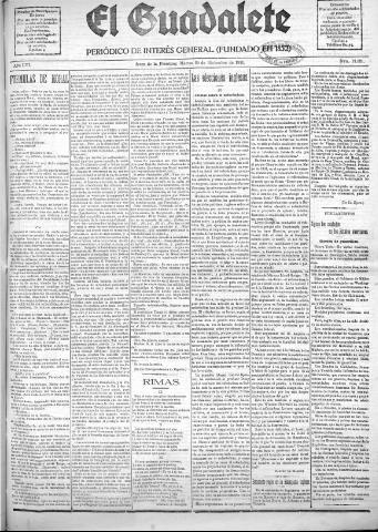 'El Guadalete : periódico literario y de interés general' - Año LVI Número 17631 (20/12/1910)