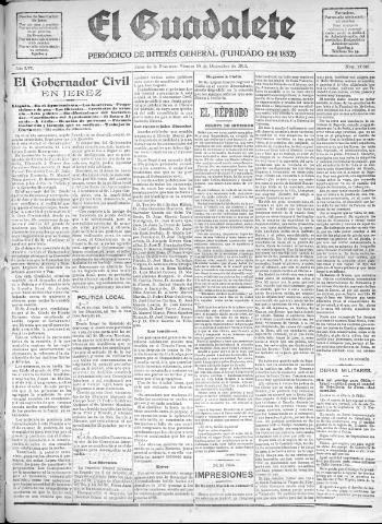 'El Guadalete : periódico literario y de interés general' - Año LVI Número 17640 (30/12/1910)