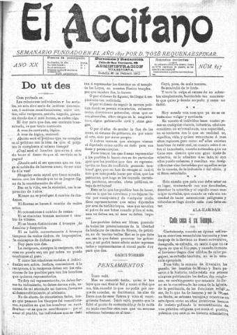 'El accitano: periódico científico, literario y de intereses generales de Guadix y su partido' - Año XX Número 897 (16/02/1910)