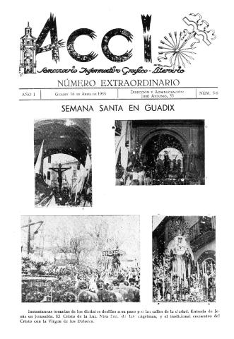'Acci  : seminario informativo grafico - literario' - Año I Número 5-6  - 1955 abril 16