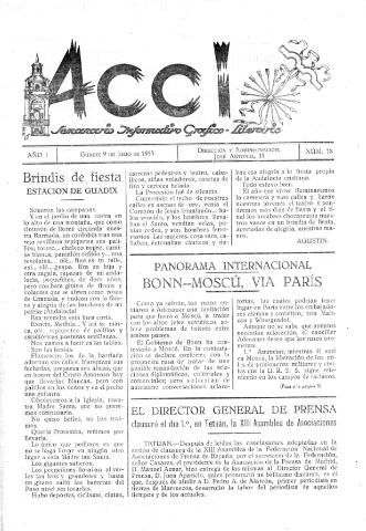 'Acci  : seminario informativo grafico - literario' - Año I Número 18  - 1955 julio 9