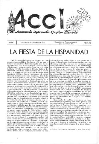 'Acci  : seminario informativo grafico - literario' - Año I Número 32  - 1955 octubre 15