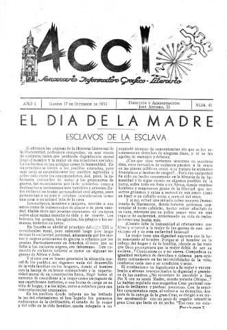 'Acci  : seminario informativo grafico - literario' - Año I Número 41  - 1955 diciembre 17