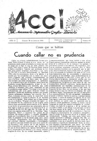 'Acci  : seminario informativo grafico - literario' - Año II Número 69  - 1956 junio 30