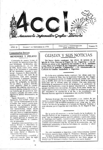 'Acci  : seminario informativo grafico - literario' - Año II Número 78  - 1956 septiembre 1