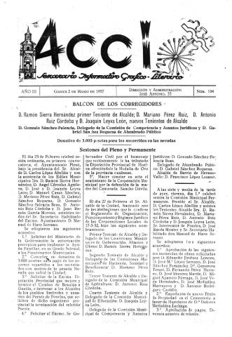 'Acci  : seminario informativo grafico - literario' - Año III Número 104  - 1957 marzo 2