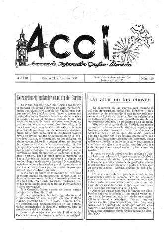 'Acci  : seminario informativo grafico - literario' - Año III Número 120  - 1957 junio 22