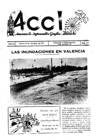 'Acci  : seminario informativo grafico - literario' - Año III Número 137  - 1957 octubre 19