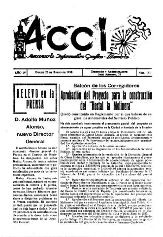 'Acci  : seminario informativo grafico - literario' - Año IV Número 151  - 1958 enero 28