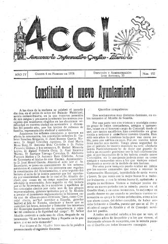 'Acci  : seminario informativo grafico - literario' - Año IV Número 152  - 1958 febrero 4